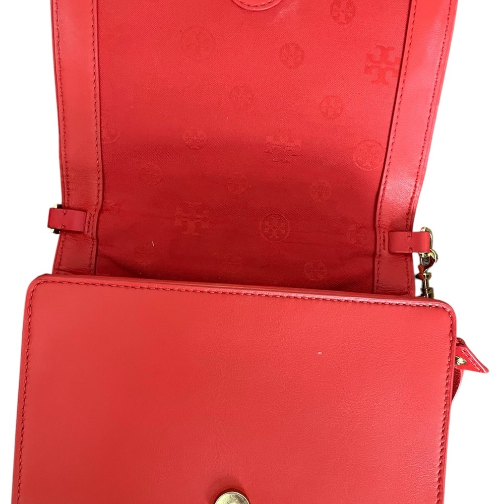 Tory Burch Red Geometric Quilted Crossbody - Picture 3 of 7